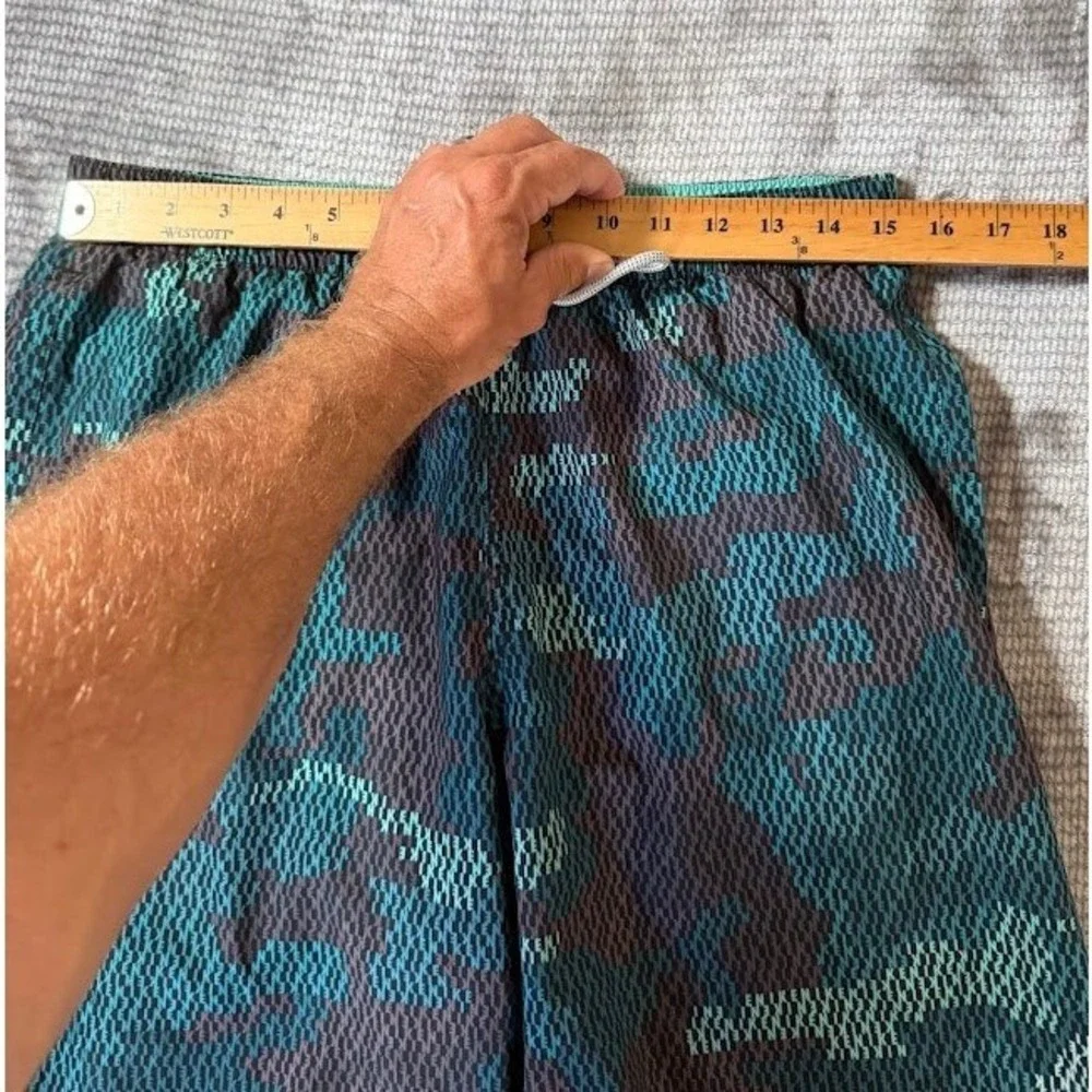 Nike Mens Camo Mesh Swim Trunks Teal Brown Board Shorts Large NESSC527 30X10